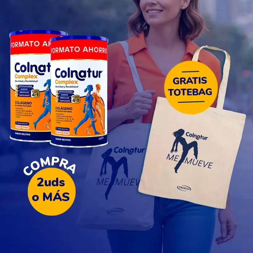 Por la compra de 2 o más productos Colnatur, llévate la bolsa de tela de la marca