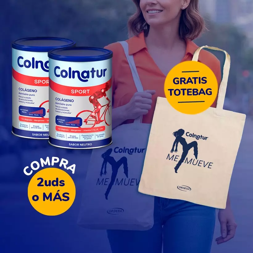 Por la compra de 2 o más productos Colnatur, llévate la bolsa de tela de la marca